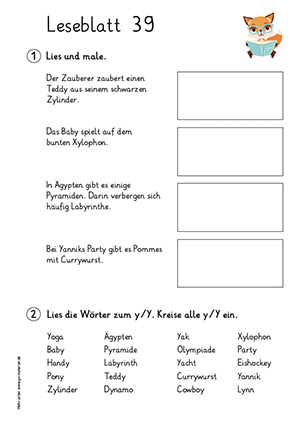 Grundschule Leseblatt 39 Buchstabe a,ae,aeu,b,c,ch,ck,d,e,ei,eu,f,g,i,ie,j,k,l,m,n,ng,nk,o,oe,p,pf,r,s,sch,sp,st,sz,t,tz,u,v,ue,w,y,z